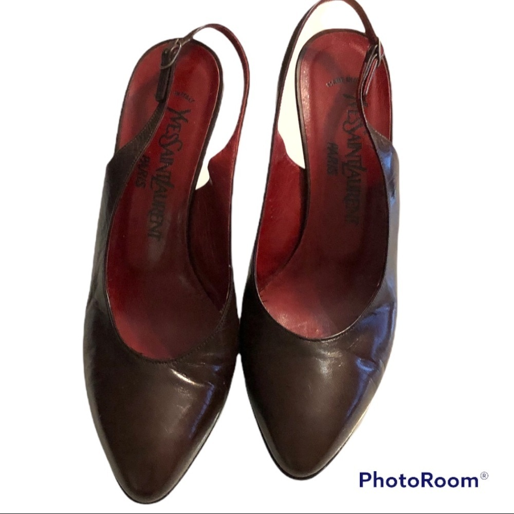 Vintage YSL slingback heels - Picture 3 of 8
